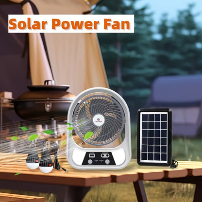 Ventilador Solar Recargable 8