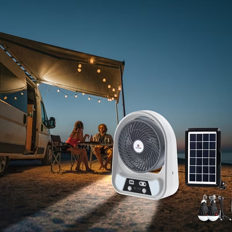 Ventilador Solar Recargable 8