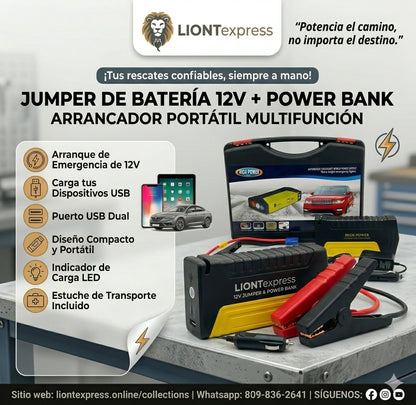 JUMPER DE BATERIA 12 V/ POWER BANK